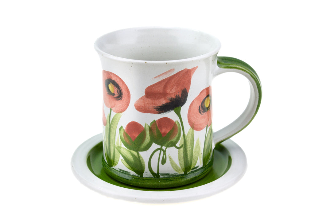 Tasse gerade groß Mohnblume