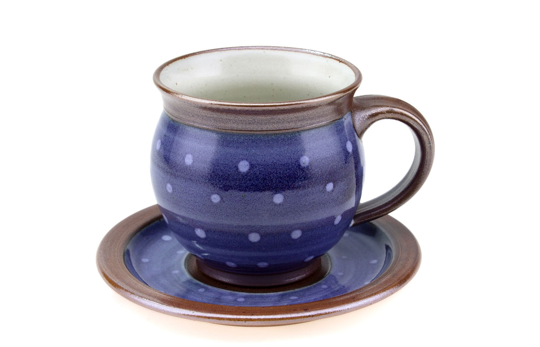 Punktetasse blau